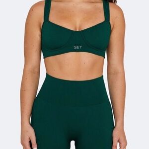 Set Active Green Sculptflex Sports Bra SetSz S